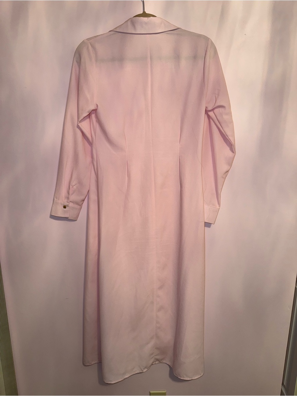 Fashion Nova Light Pink Long Button-Front Shirt Dress - Picture 2 of 3